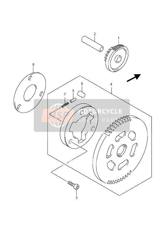 Suzuki UH125(Z)(ZE) BURGMAN 2013 Starter Clutch for a 2013 Suzuki UH125(Z)(ZE) BURGMAN